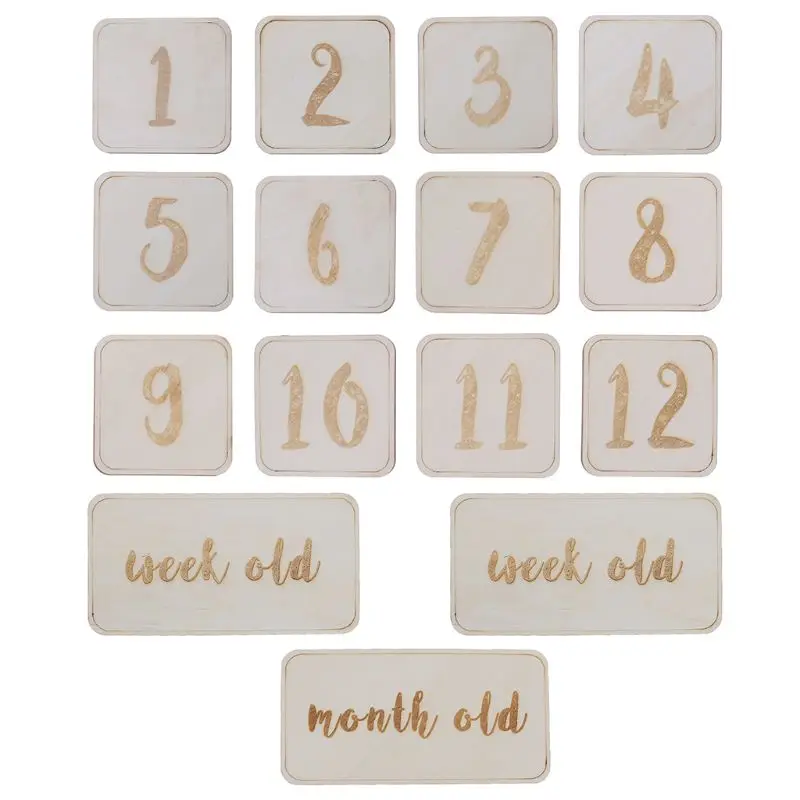 

15 Pcs/Set Milestone Baby Memorial Cards Unique Memory Discs Photography Photo Props Decor Newborns Gifts