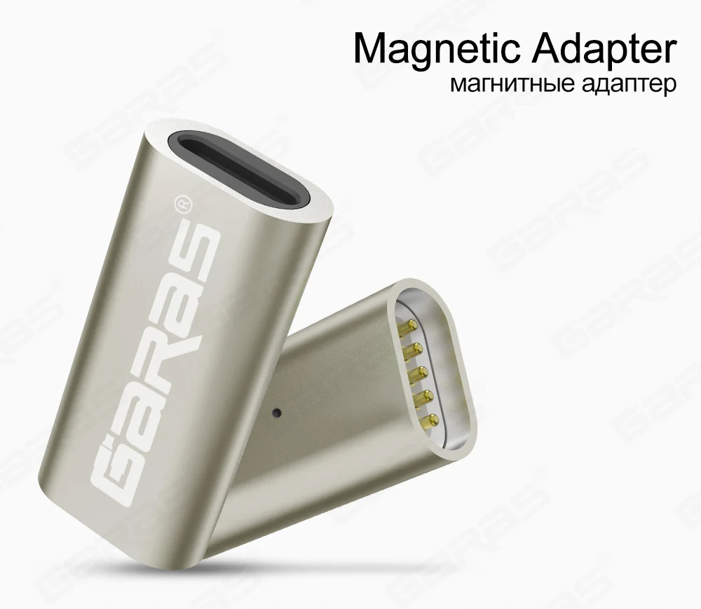 GARAS для iphone адаптер для type C/Micro USB Магнитный адаптер для iphone/Android 3в1 кабель для передачи данных конвертер для Micro USB/USB C