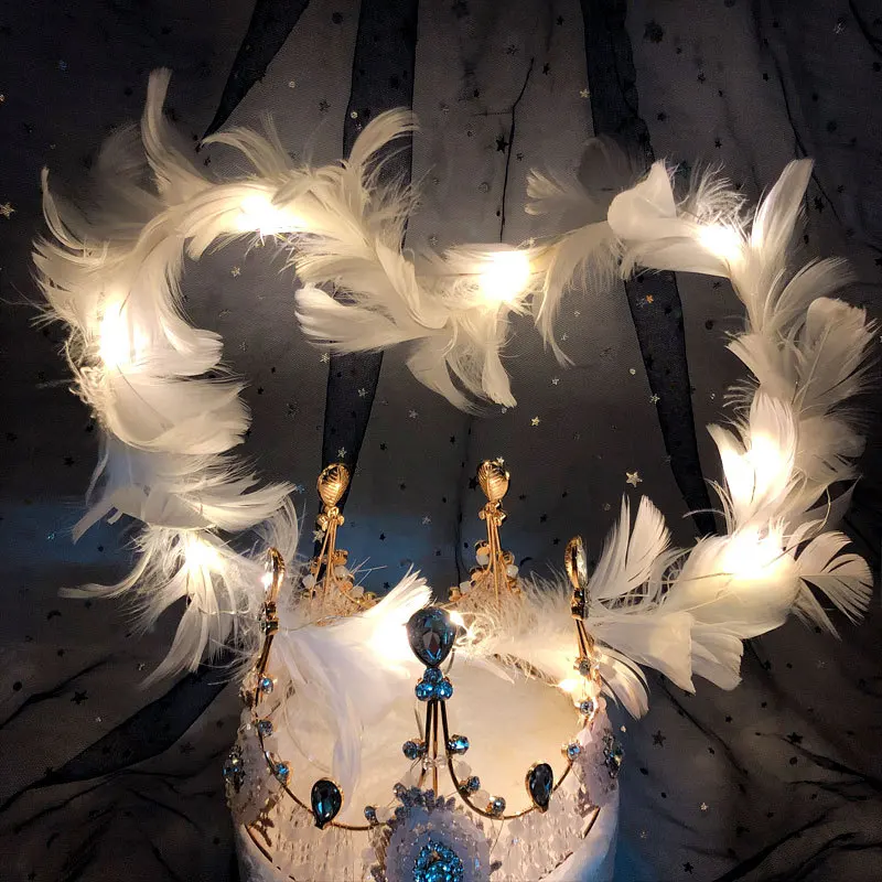 1 шт. украшения торта Топпер Ангел перо сердце форма свадьба белое Новогодняя