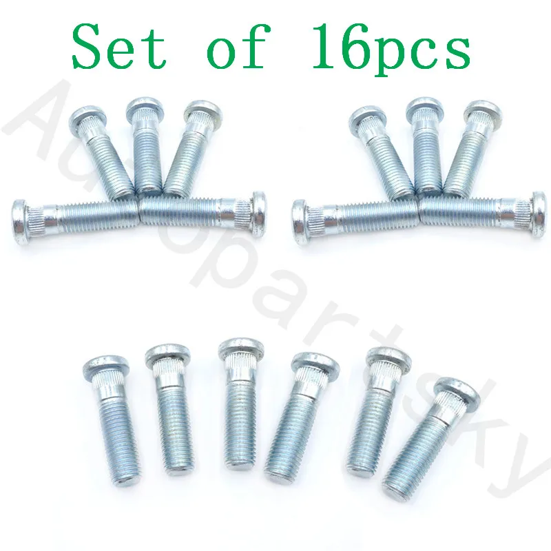 

[ Set of 16 PCS ] For Honda for ACURA Wheel Lug Stud Rear & Front Replaces for CIVIC CR-V CR-Z CRX S2000 ACCORD OE 90113-S5H-005