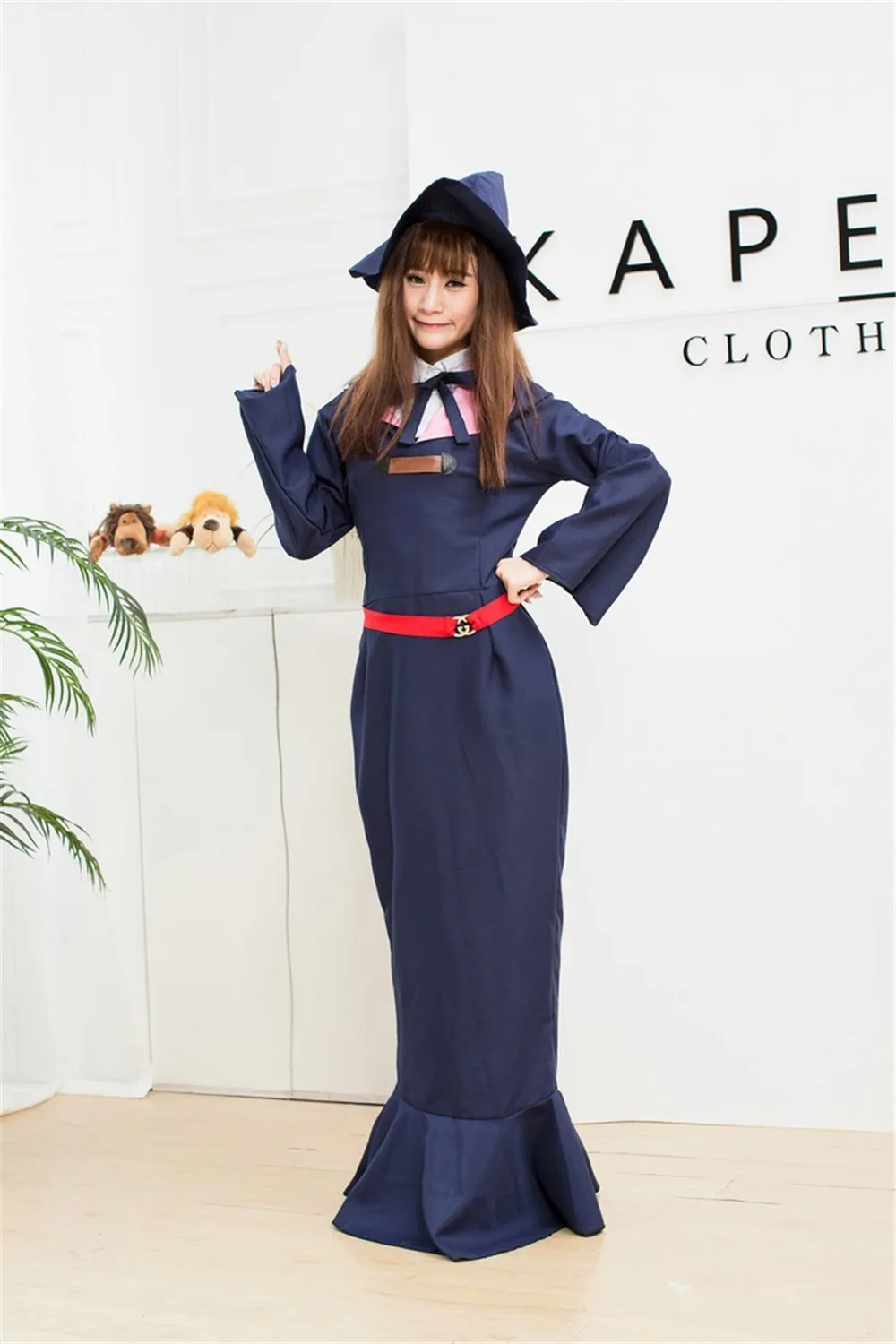 KagariAtsuko Cos костюм для косплея на Хэллоуин аниме маленькая ведьма Женский японский