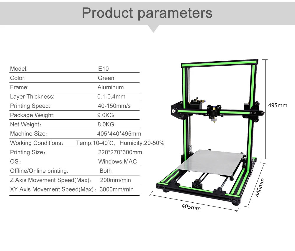 Anet A8 Plus E16 E12 E10 Большой размер Настольный FDM DIY 3d Принтер Комплект Prusa i3 Impresora 3D Imprimante 3D простая сборка