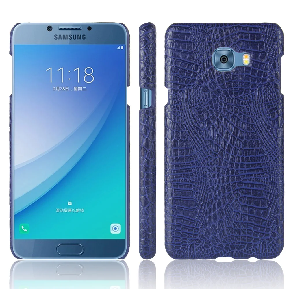 Жесткий чехол из крокодиловой кожи для samsung Galaxy C5 Pro s Твердый с подставкой на
