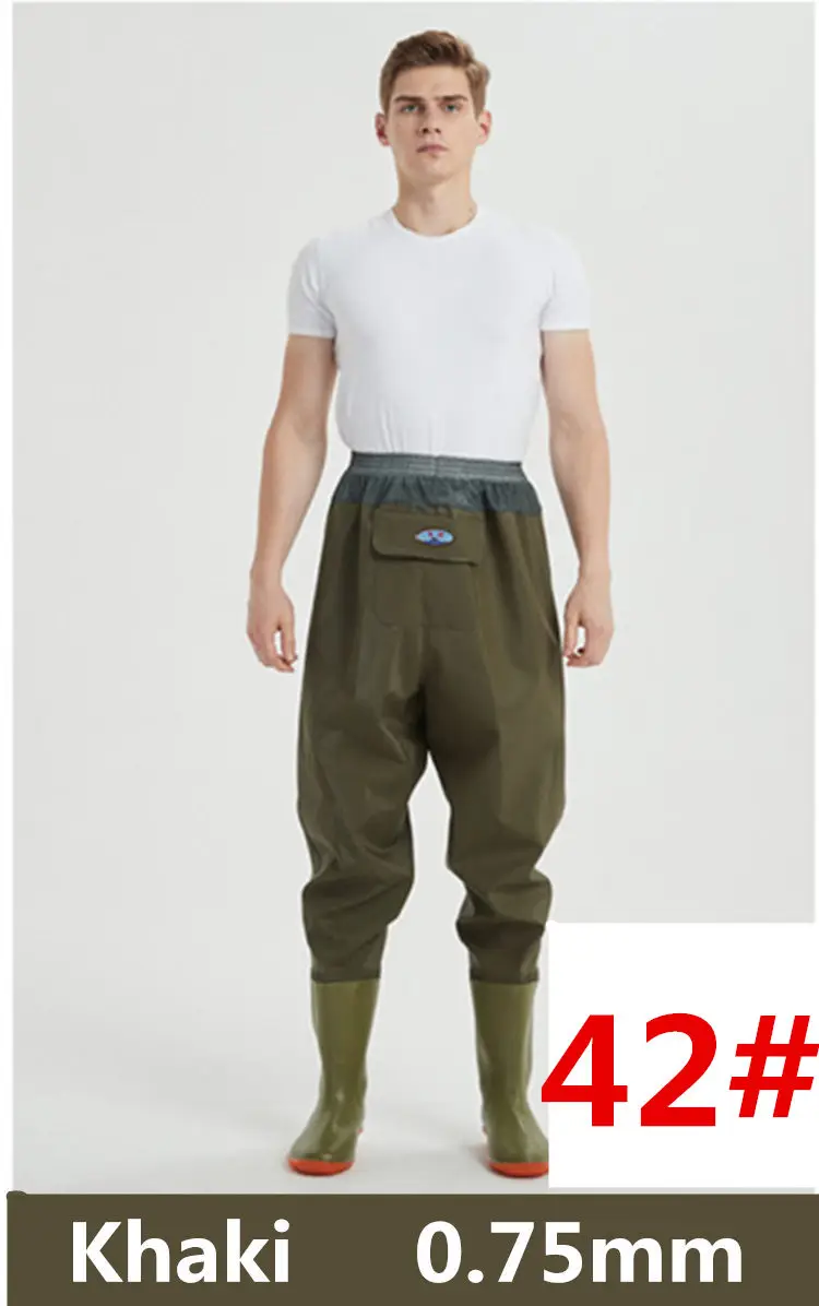 Khaki-42 Передний карман для хранения с высоким прыжком, водостойкие, толстые, ПВХ, трикотажные, сетчатые, дышащие, для рыбалки - Цвет: Khaki-42