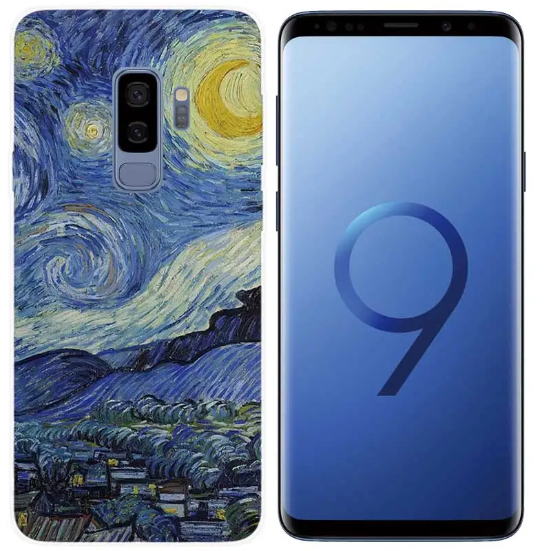 Винсента Ван Гог звездное небо картина маслом чехол для samsung Galaxy M10 M20 M30 A10 A30 A50 S10 5G S8 S9 плюс S10e силиконовый чехол для мобильного телефона - Цвет: NO.8