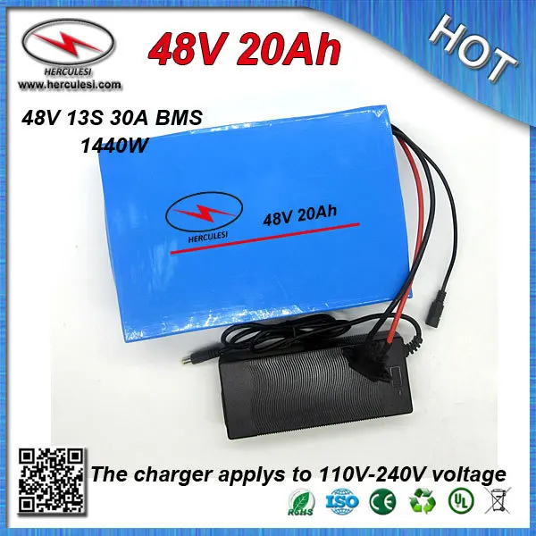 Аккумулятор для электрического скутера высокой емкости 48 В 20 Ач 3 7 в 2200 мАч 18650