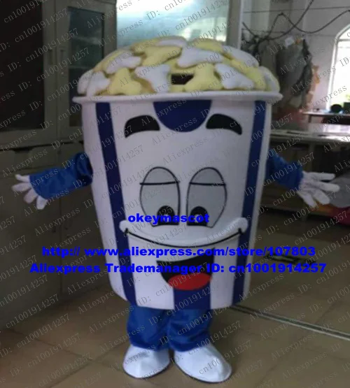 Нежный Желтый Белый Попкорн Воздушный Рис Закуски Отдых Костюм Талисмана