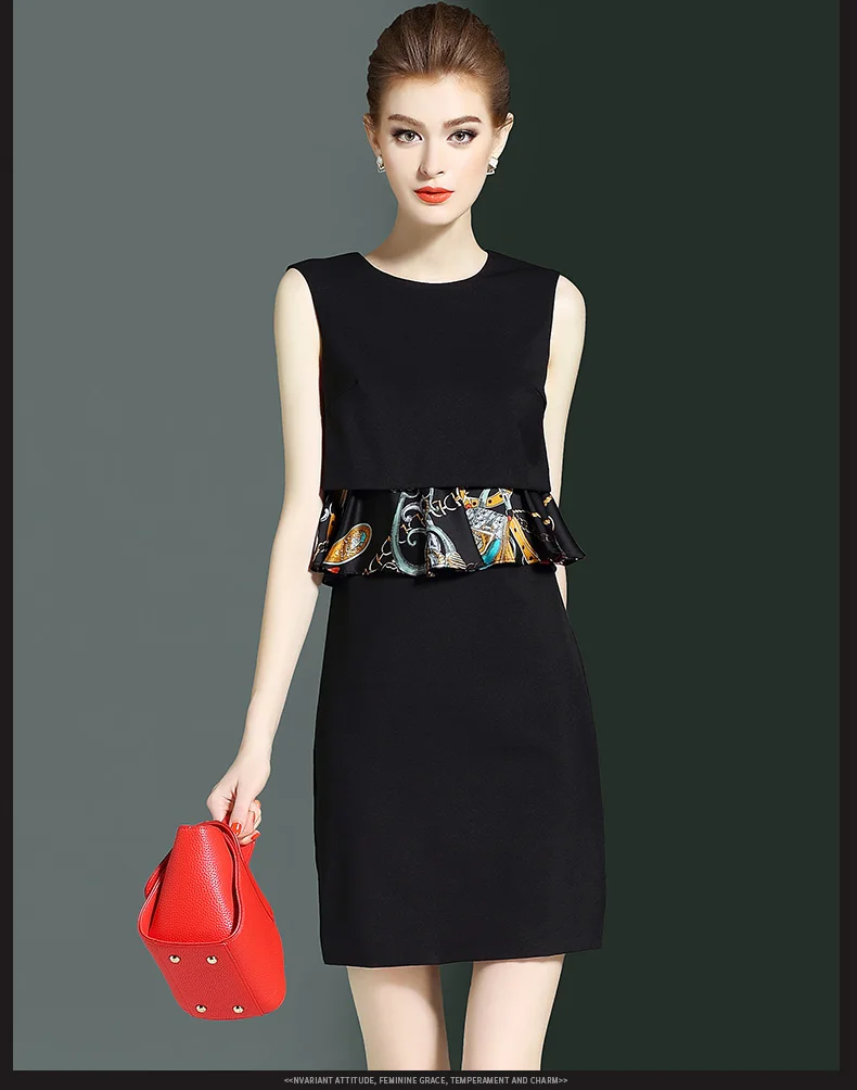 WZYCHDS OL fashion sexy pocket hip leaf sleeve ladies dress | Женская одежда