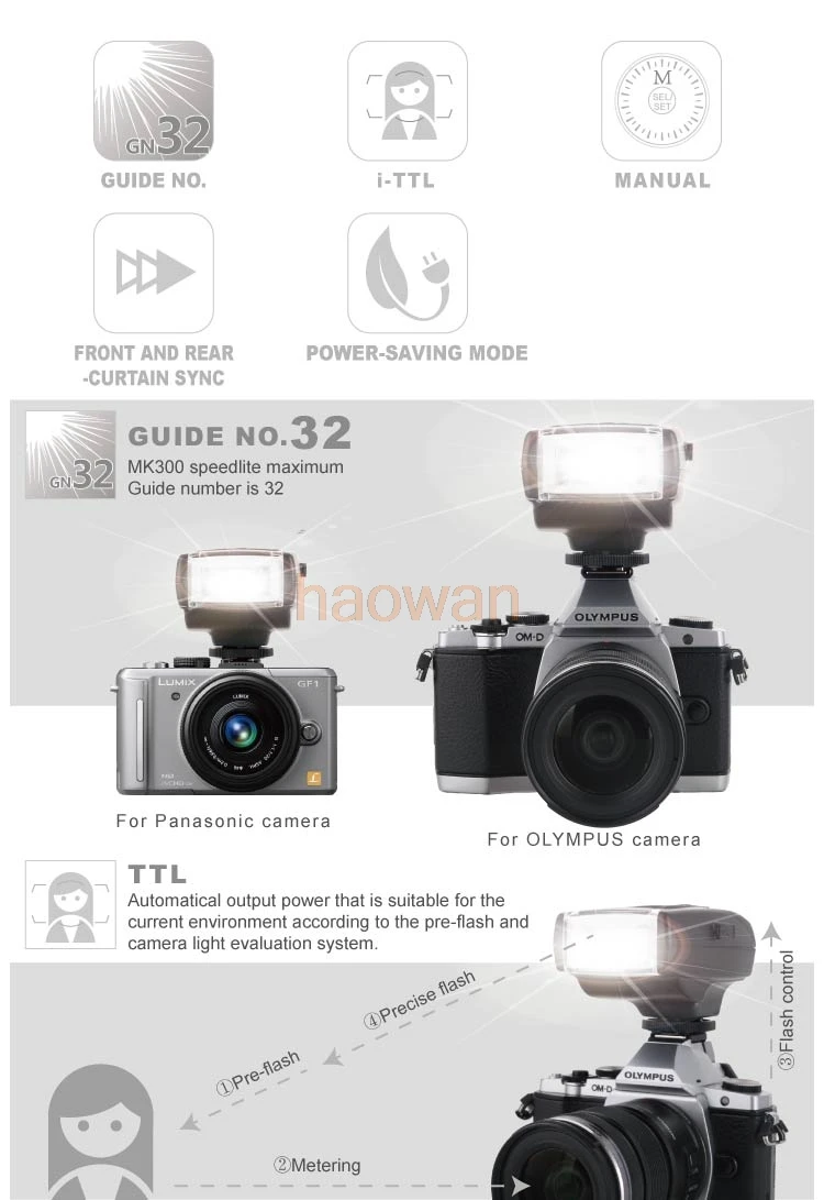 MK-300 E-ttl Flash ЖК Speedlite свет для Panasonic GX7 G6 Olympus GH5 GH4 GH3 GX8 G7 G85 GX85 GX7 em1 em5 em10 камеры