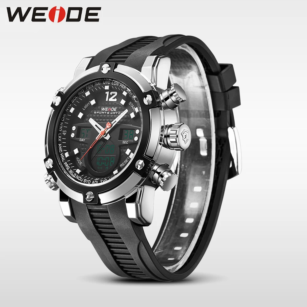 Популярный бренд часы 30 М Водонепроницаемость ЖК-кварц мужской Relogio секундомер