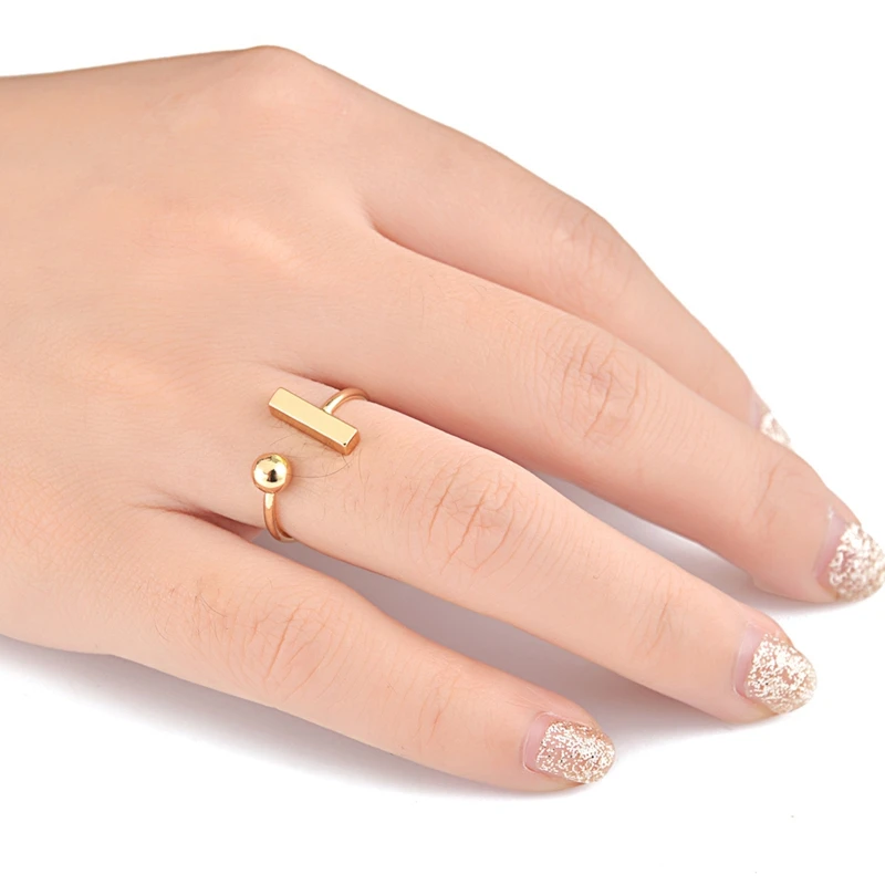 Oly2u Новые простые 2017 новые модные женские кольца с шариком элегантные милые