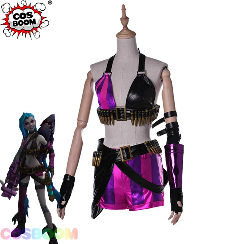 COSBOOM игра Джинкс Лига Легенд Косплей Костюм для взрослых женщин на Хеллоуин