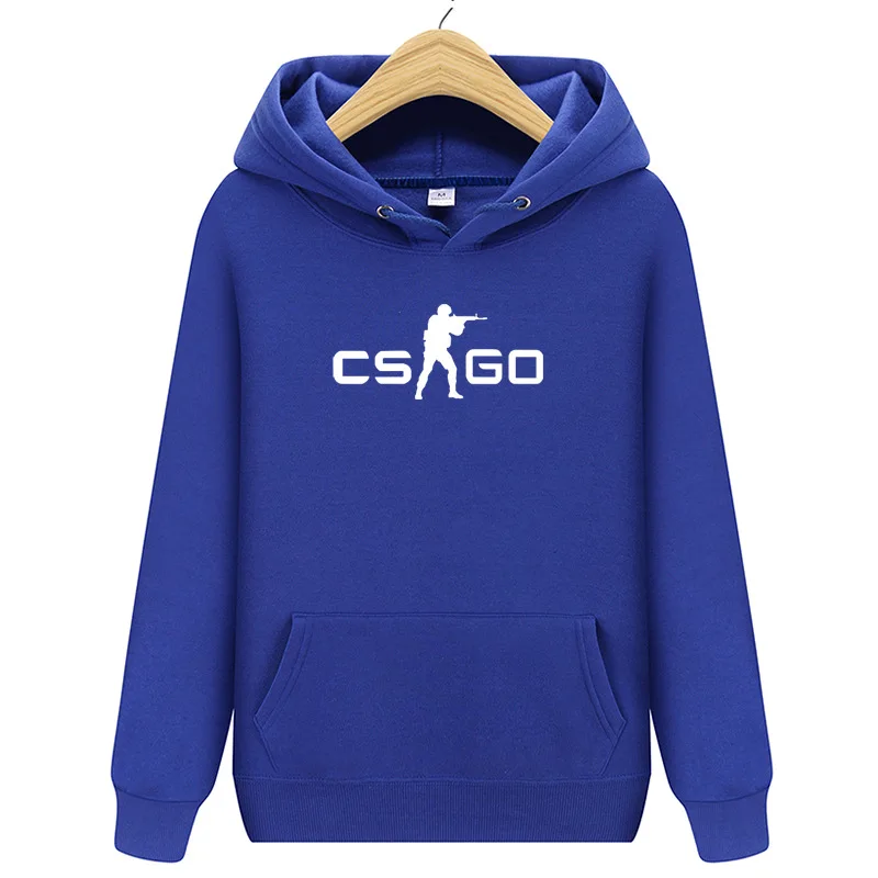 Новинка 2019 удобная мужская толстовка с капюшоном принтом CS Go | Мужская одежда