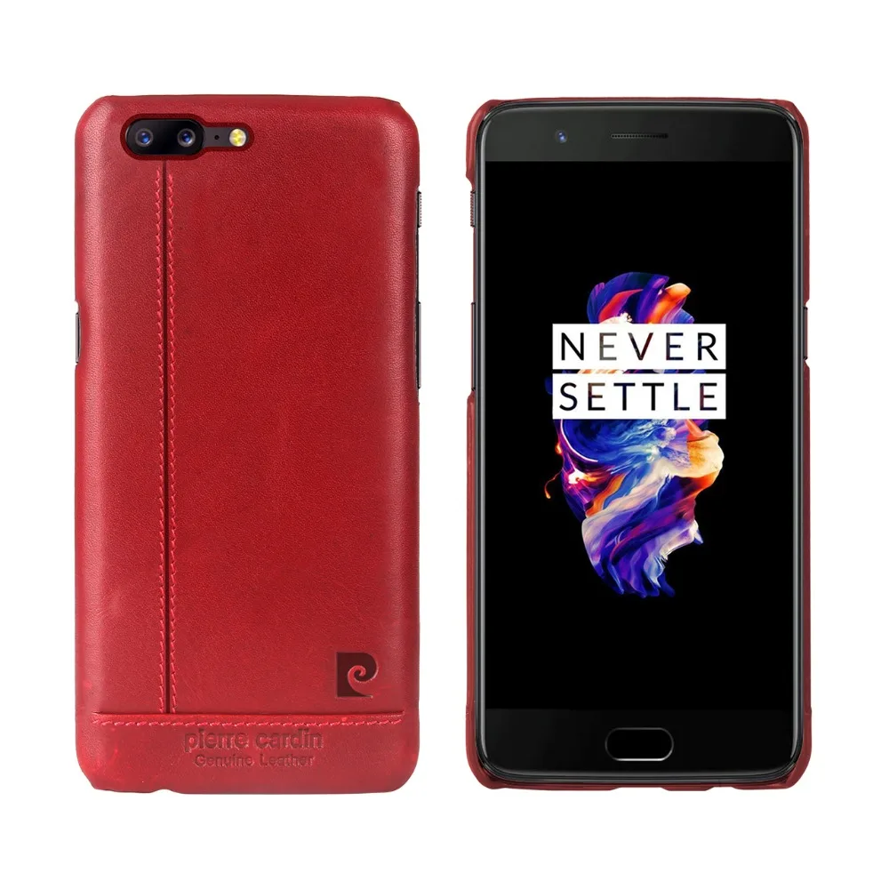 Роскошный чехол для телефона Pierre Cardin из натуральной кожи Coque One plus 5 | Мобильные