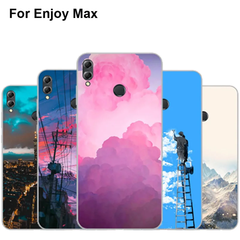 Чехол для Huawei Enjoy Max мягкий силиконовый чехол из ТПУ задней панели телефона