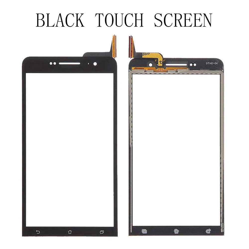 Black touch screen Srjtek " для Asus Zenfone 6 A600CG A601CG T00G ЖК-дисплей Матрица кодирующий преобразователь сенсорного экрана в сборе с рамкой запасные части - Цвет: Black touch screen