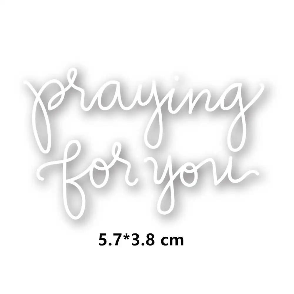 praying for you 29 Styles Common English Words Metal Cutting Dies Stencil for DIY Scrapbooking Paper Cards Making Decorative Crafts New Die - Цвет: praying for you