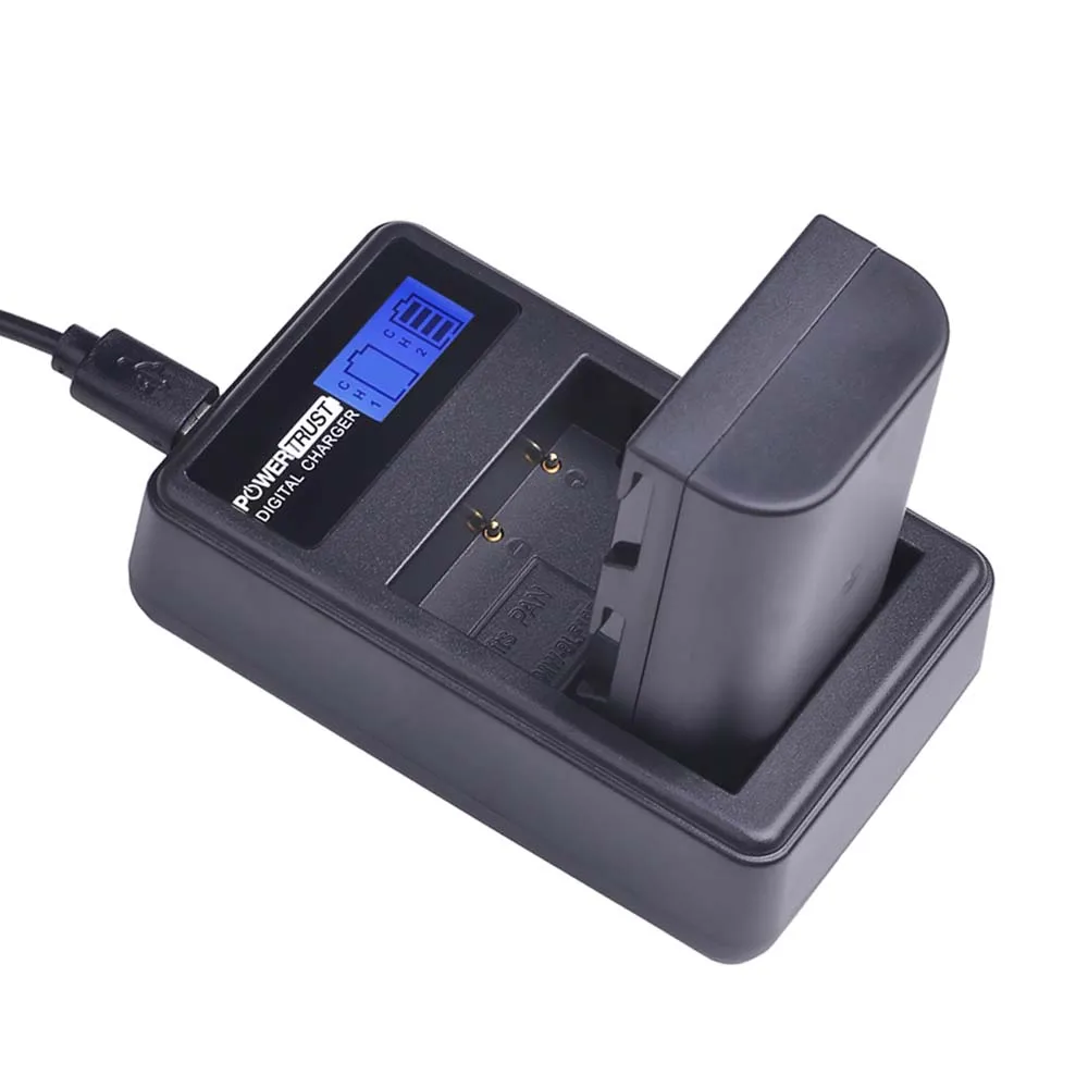 1Battery Set 2 шт. 1860 мАч DMW-BLF19E DMW-BLF19 камера батарея DMW BLF19 BLF19 BLF19E+ ЖК-дисплей двойной USB зарядное устройство для Panasonic Lumix GH3 GH4 GH5 - Цвет: 1Battery Set