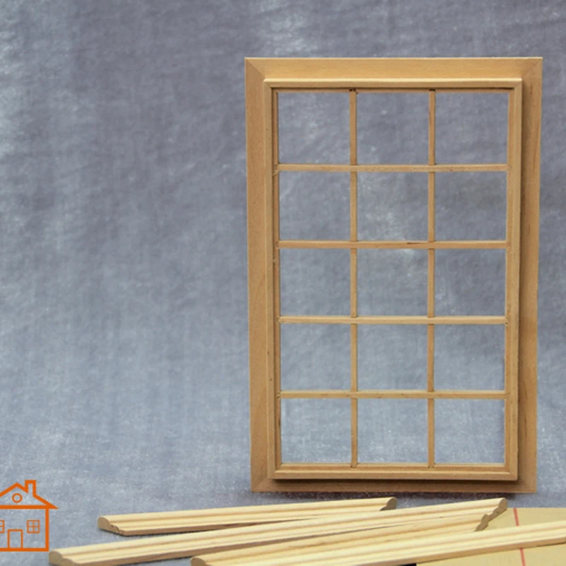 Playscale окно 15-panes миниатюрный кукольный домик 1/12 масштаб Модная Кукла# W003