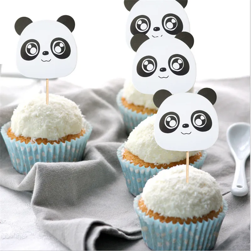 1 комплект Мультяшные животные торт топпер для детского душа флаги Cakecup украшение