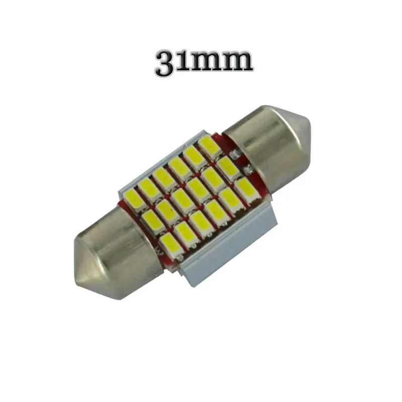 100 шт. гирлянда C5W 31 мм 36 39 41 без полярного 0.12A 18 27 30 33 SMD 3014 лампы для внутреннего