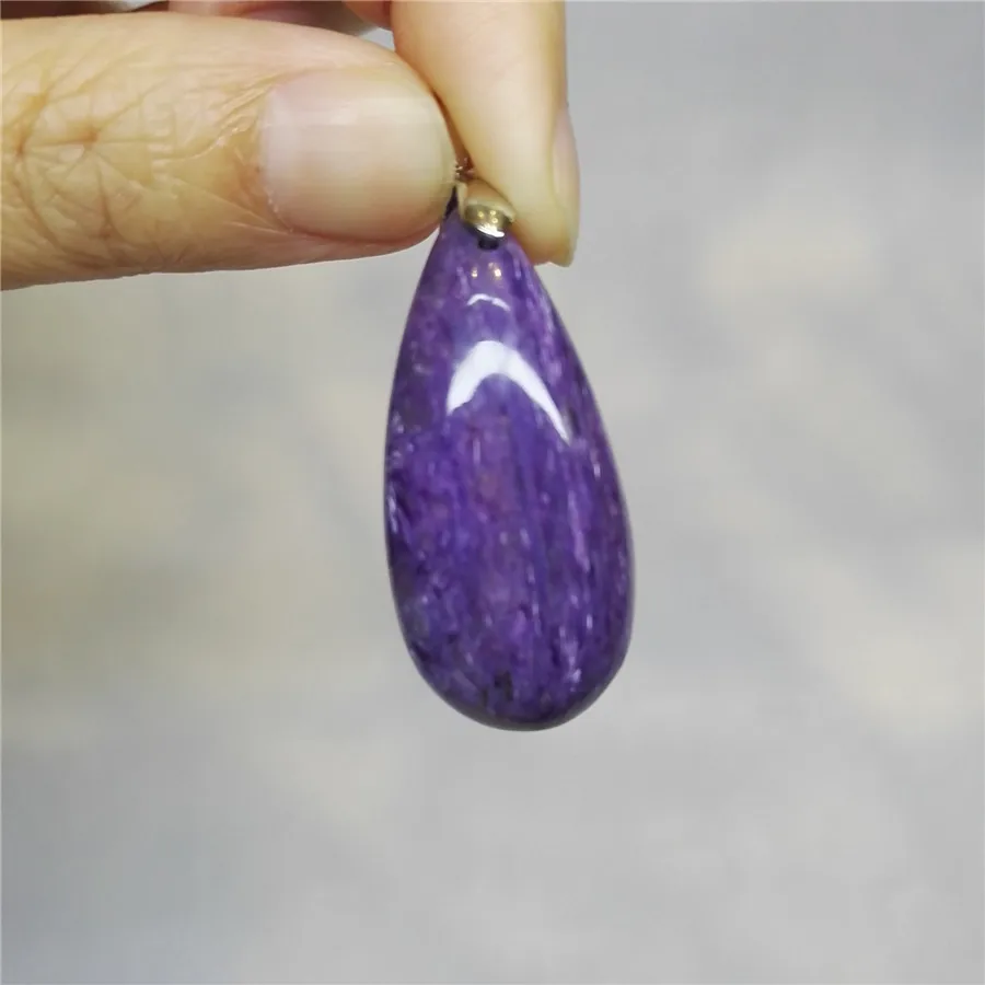 Фиолетовый Чароит Натуральный камень кулон для Jewery решений Цепочки и ожерелья