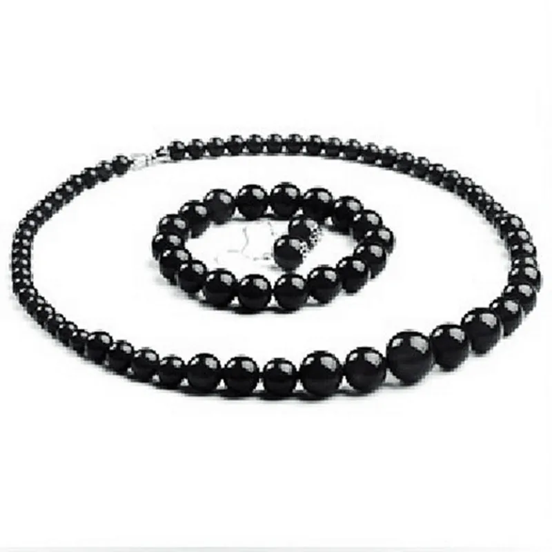 Hot Sale Simulated-Pearl Jewelry Set Red/black Necklace Bracelet Earrings Bridal Wedding Accessories Women Party Gift | Украшения и