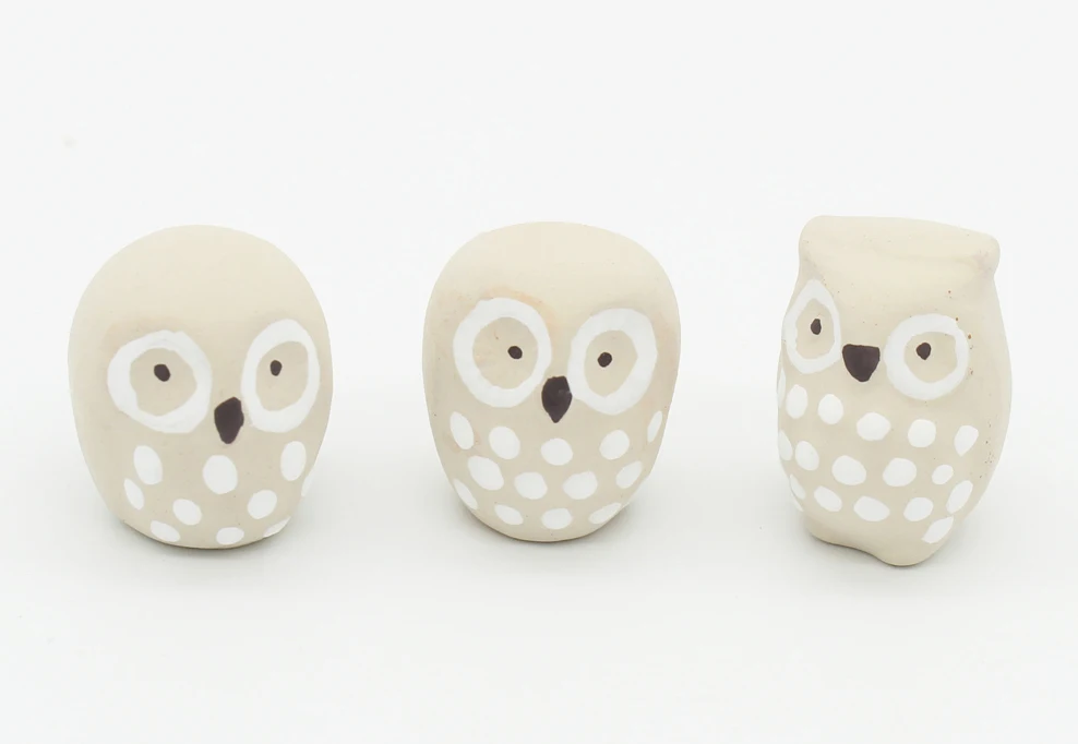 

G10-X176 children baby gift Toy 1:12 Dollhouse mini Furniture Miniature rement accessories ceramic Owl 6pcs/set