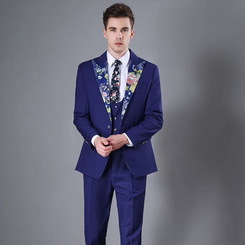 Новая мода Цветочный принт костюм шаль нагрудные Тонкий Повседневное Бизнес