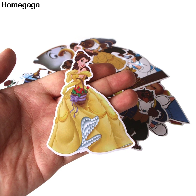 Homegaga, 18 шт., наклейки "Красота И Чудовище", сделай сам, косплей, принт, тетрадь, телефон, ноутбук, велосипед, скрапбукинг, наклейки, D2016