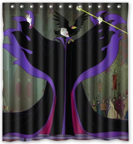 2014 People likest Maleficent Film According to the adaptation of fairy tale Top quality waterproof Shower Curtain | Дом и сад