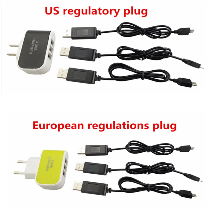 

Зарядное устройство 3 в 1 XS809 XS809HC XS809HW с разъемом USB и 3 зарядными комплекты разъемов для вертолета черного и желтого цвета