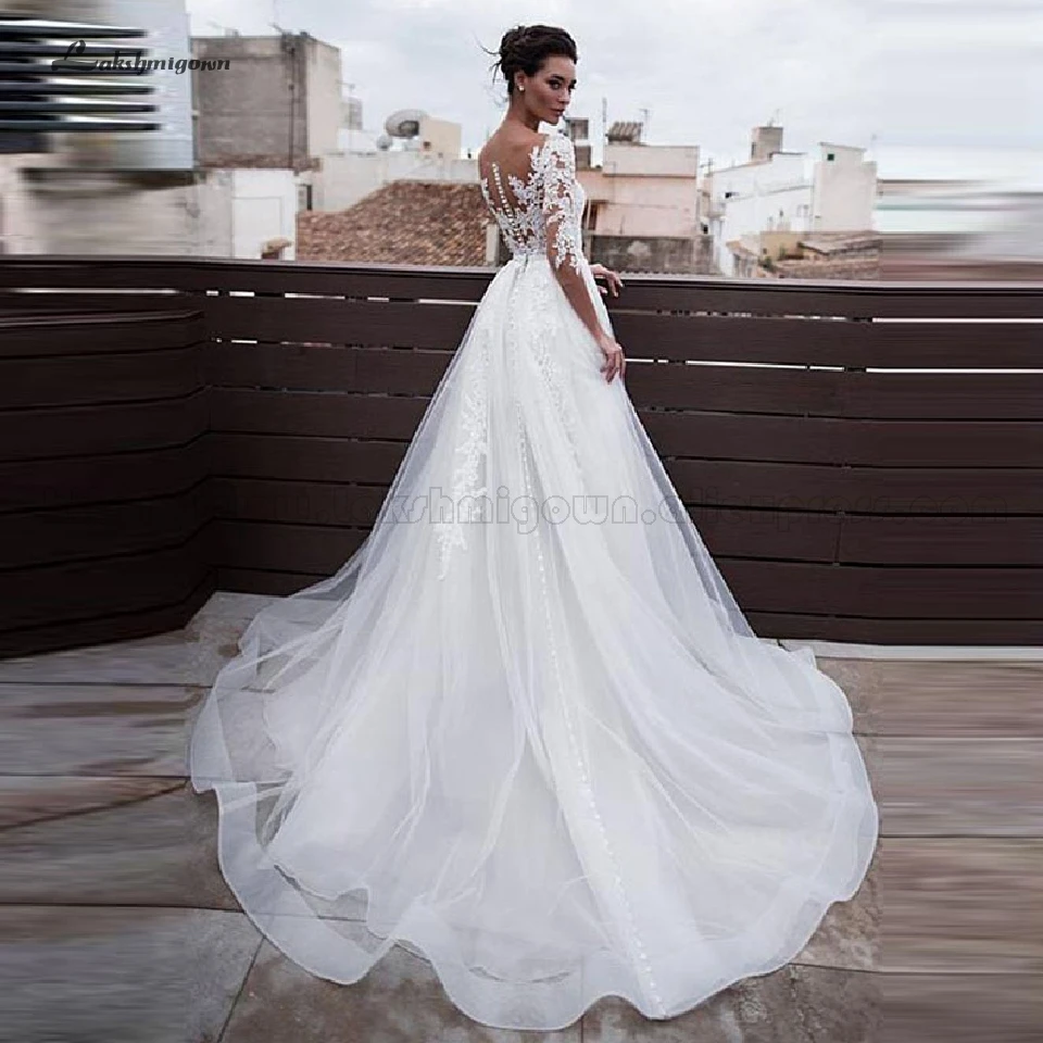Lakshmigown Съемная юбка свадебное платье 2020 Vestido de Noiva 2 em 1 сексуальное Robe Mariee