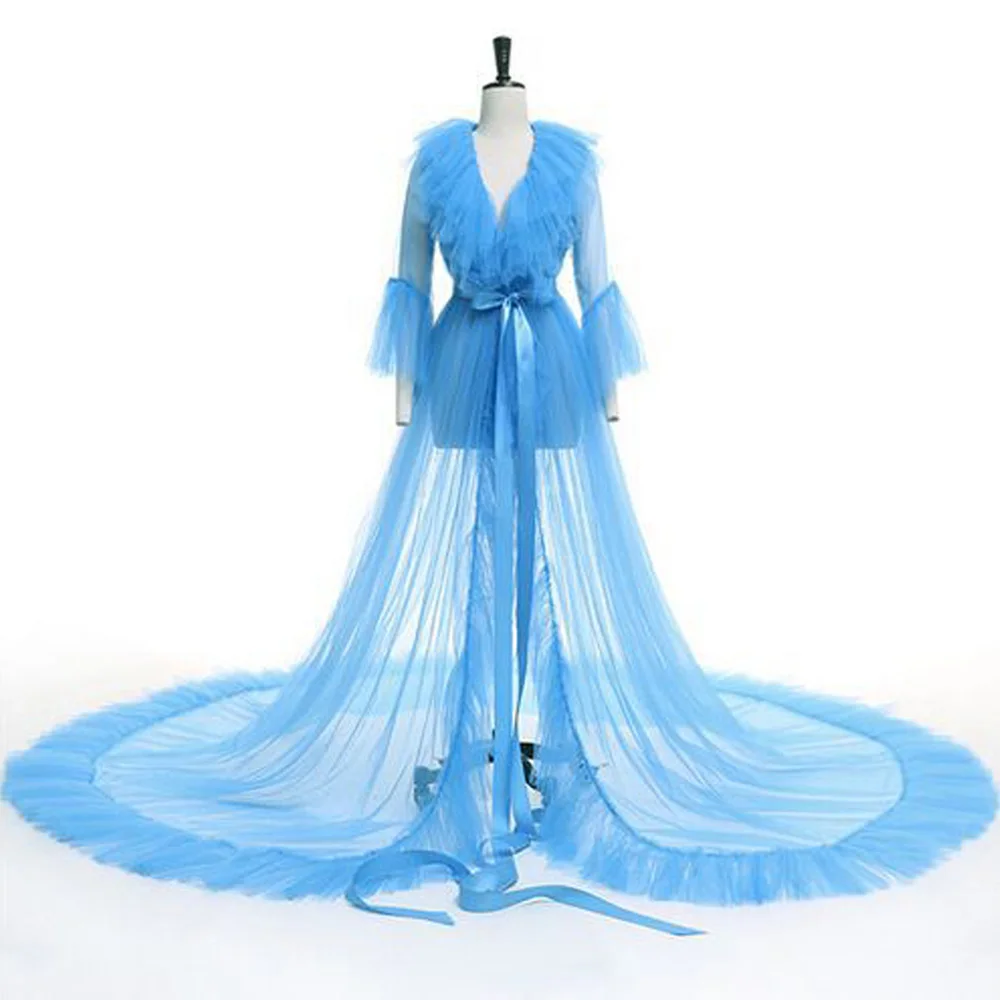 Women Dress Perspective Mesh Party Dresses Large Pendulum Long Bow Knot Floor Length Ladies | Женская одежда