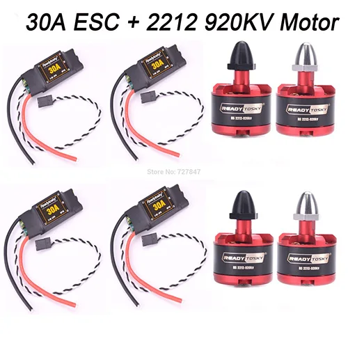 30A ESC OPTO 2-6S бесщеточный ESC электронный регулятор скорости+ 2212 920kv двигатель 2-4s для F450 S500 ZD550 RC вертолет Квадрокоптер - Цвет: 30A Plug with Motor