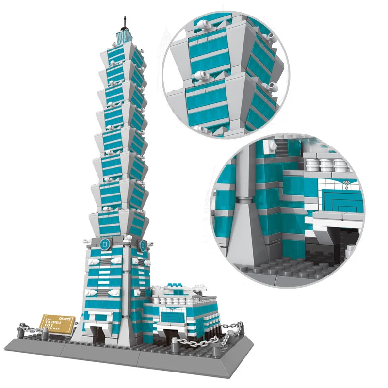 Великие мировые архитектурные 11 моделей башня писы Биг Бен Строительный блок