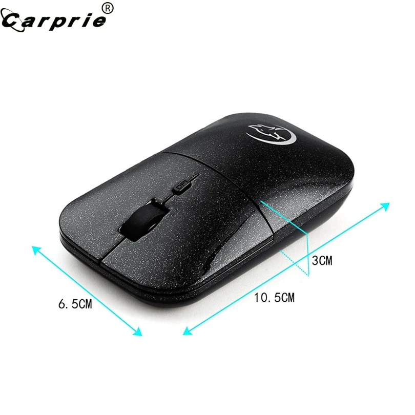 CARPRIE, 1 шт., беспроводная мышь, регулируемая, эргономичный дизайн, игровая мышь, 2400 точек/дюйм, бесшумные мини Мыши с USB Приемником 90422