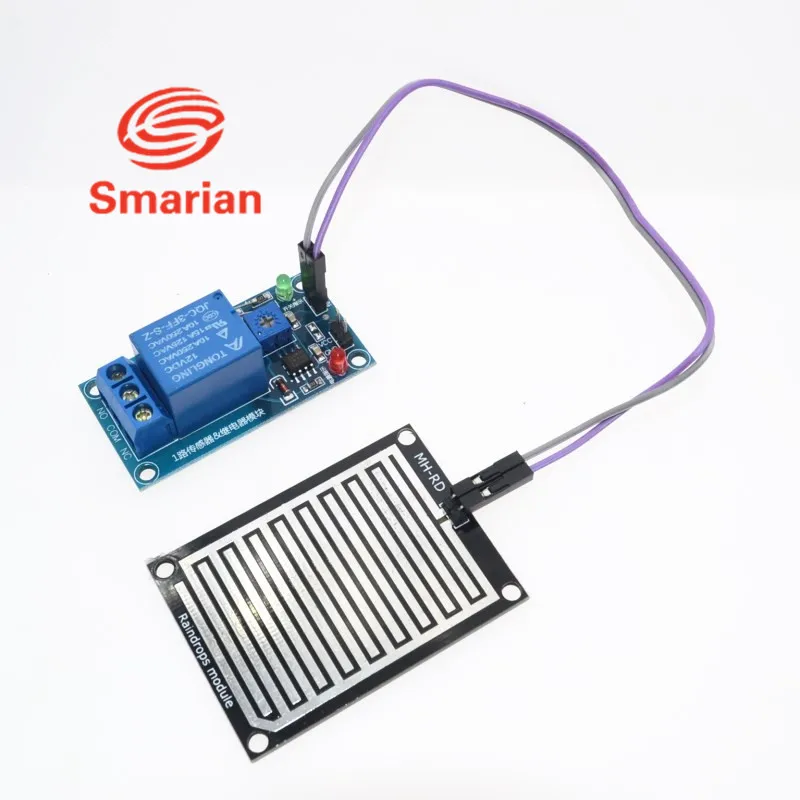 2шт 12В датчик обнаружения дождя для снега модуль дождевой погоды влажности Arduino