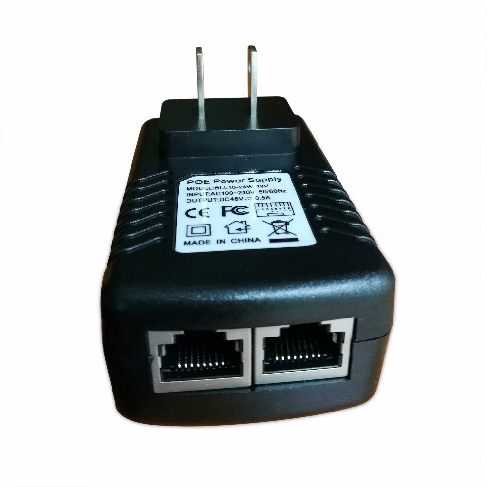 POE адаптер 48V 0.5A Poe источник питания для ip телефона Беспроводная IP точка cctv камера