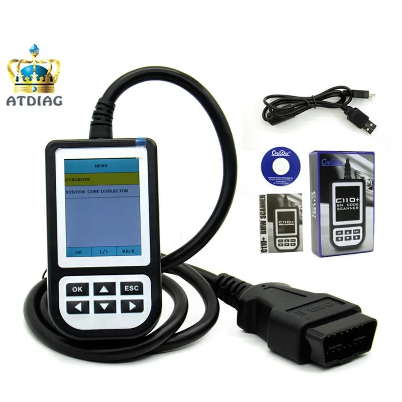 Новый сканер кодов V4.7 Creator C110 + для BM * W OBD2 диагностического сканера|Программаторы