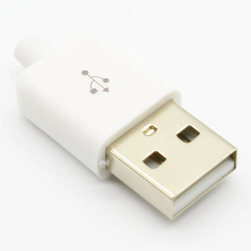 10 шт./лот DIY USB 2 0 A штекер в сборе адаптер разъем розетка черный белый| |