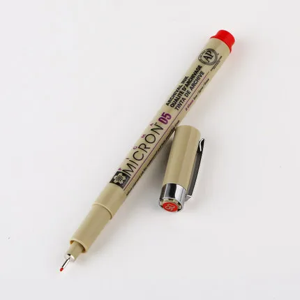 Red 1Pc Набор ручек Sakura Pigma Micron 05 с тонкой линией 0,45 мм для черчения манга 14 цветов на выбор товары для рукоделия - Цвет: Red 1Pc