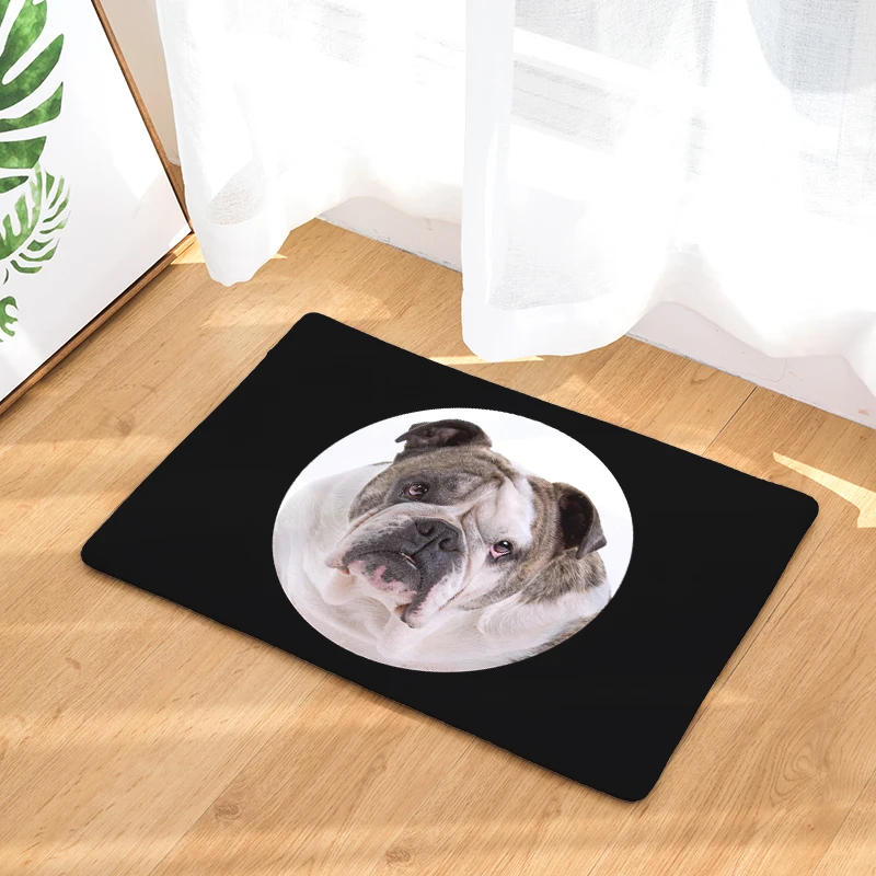 2017 New Big Head Dog Print Carpets Non-slip Kitchen Rugs for Home Living Room Floor Mats 40x60cm | Дом и сад