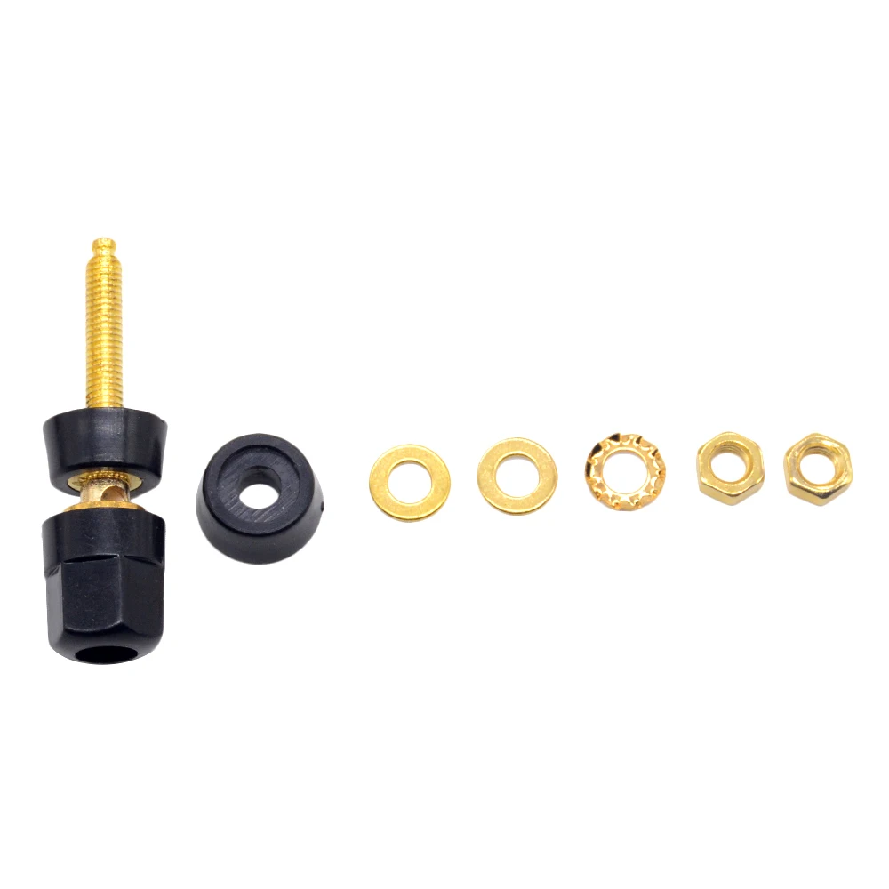 1 шт. черный/красный 4 мм позолоченный высокий ток распределительная Колонка