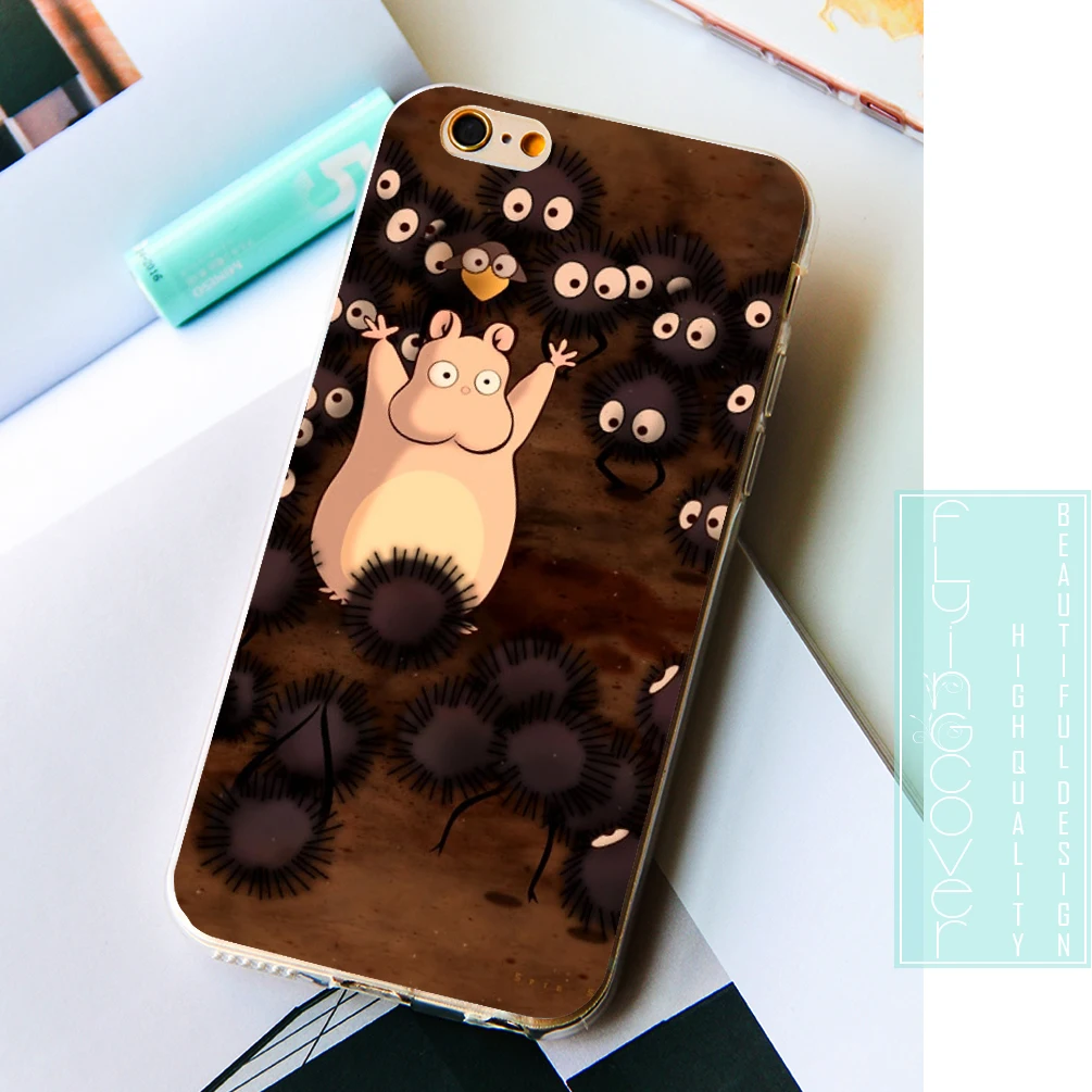 Coque Soot Sprites Anime Clear Soft Silicone Phone Cases for iPhone XS Max XR X 7 8 6 6S Plus 5S 5 SE 5C 4S 4 iPod Touch 6. |