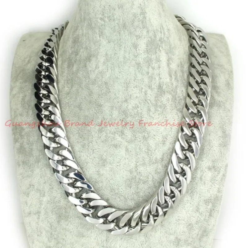 Очаровательное серебряное ожерелье из полированной нержавеющей стали для