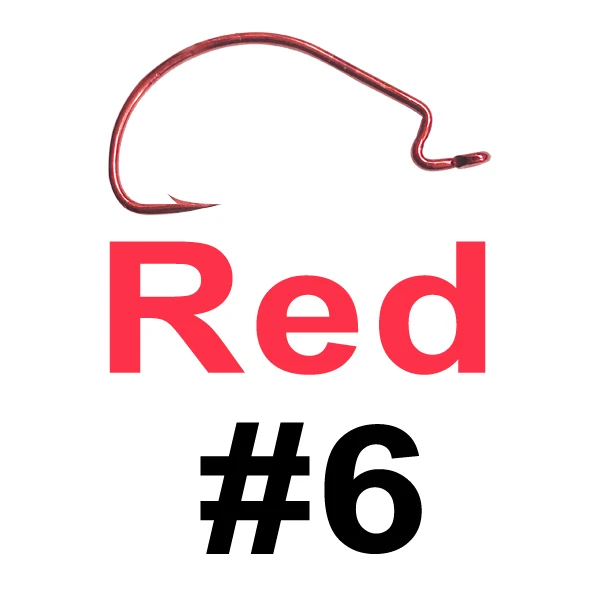 Red 6 Cassyaa 10 шт. рыболовные крючки из высокоуглеродистой стали свинцовая головка кривошипный крючок джиг большой кривошипный крючком Мягкая приманка рыболовные аксессуары KXY051 - Цвет: Red 6
