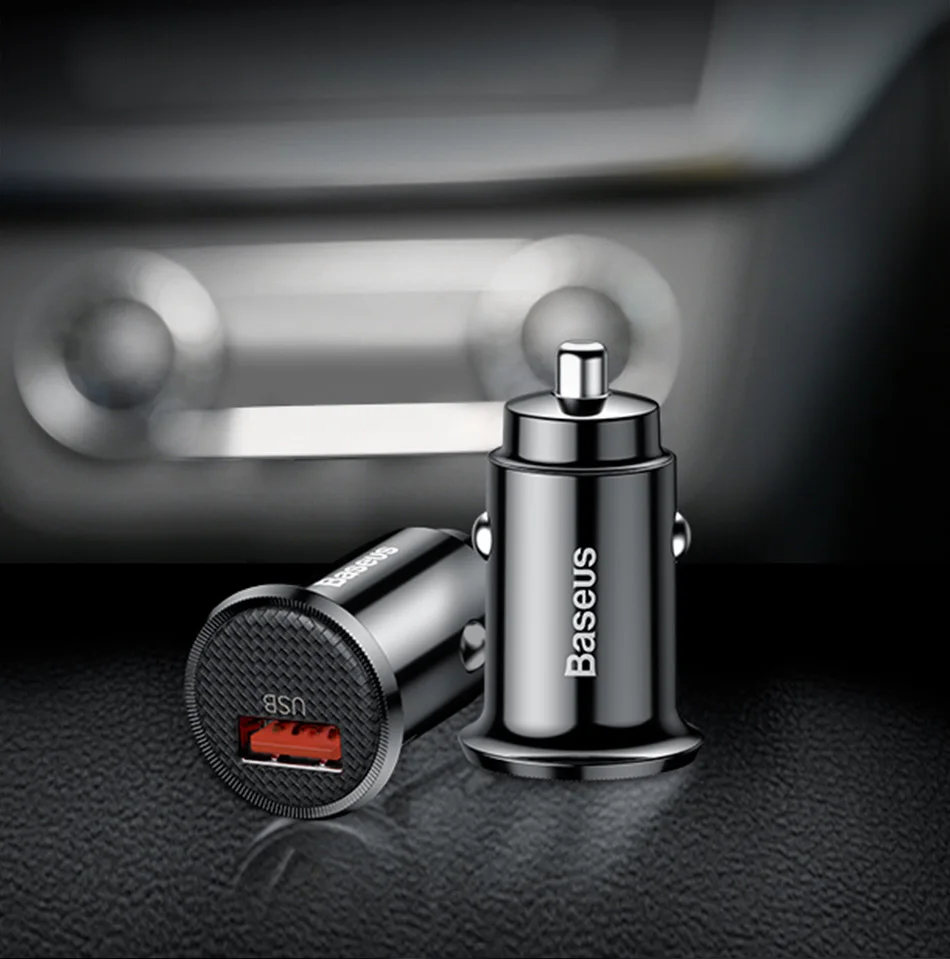 Baseus mi ni USB Автомобильное зарядное устройство Quick Charge 3,0 Автомобильное зарядное устройство для телефона для Xiaomi mi samsung iPhone QC3.0 QC Быстрая Мобильная Автомобильная зарядка