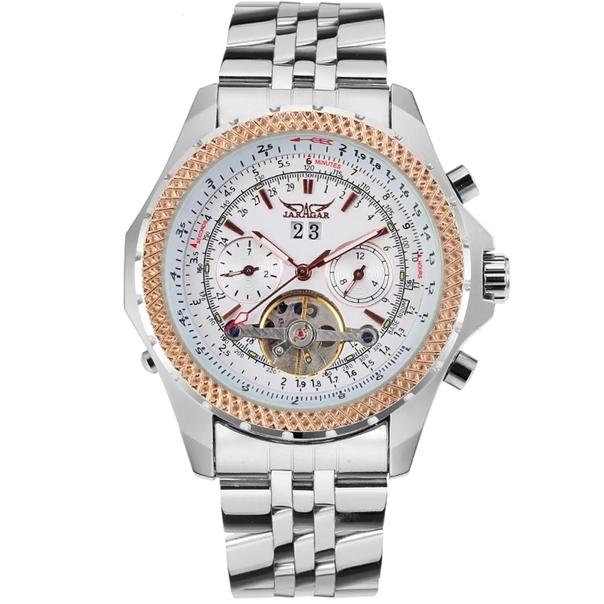 JARAGAR Tourbillon серии для мужчин s автоматические механические часы лучший бренд класса люкс нержавеющая сталь мужские спортивные часы Relogio Masculino