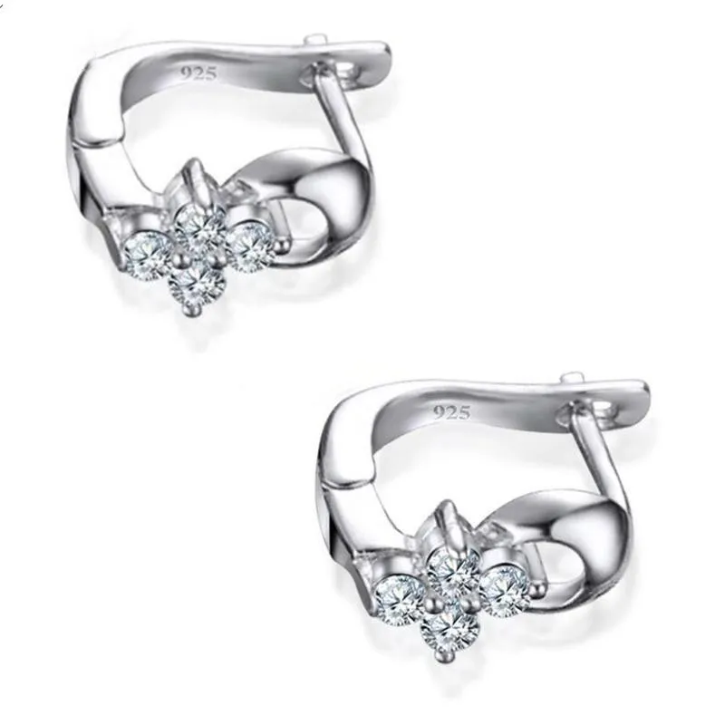 

Женские серьги Everoyal, винтажные хрустальные цветы из серебра и 925 пробы